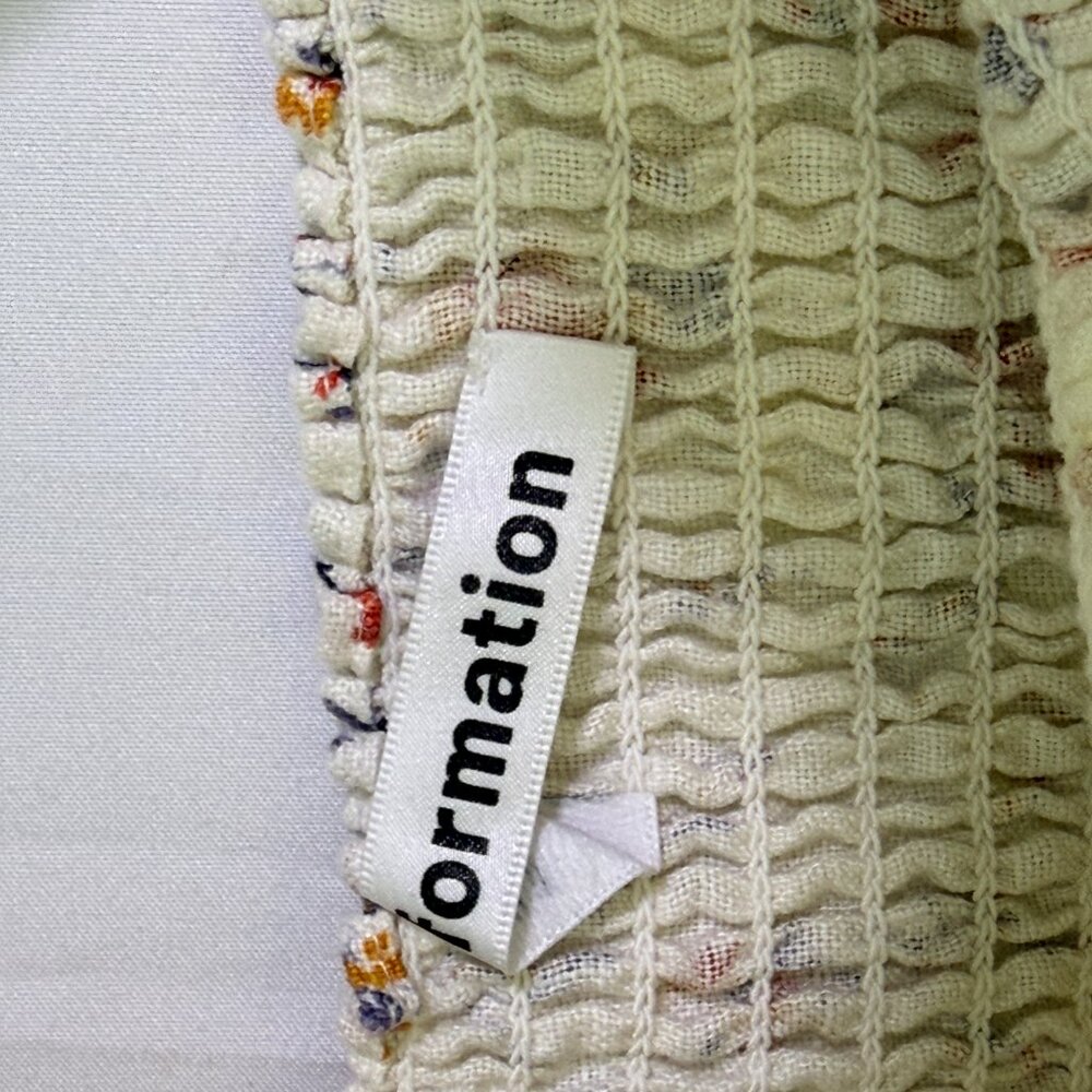Reformation Hyland Linen Midi Dress Floral Smocked Puff Cottagecore Size M - Picture 9 of 12